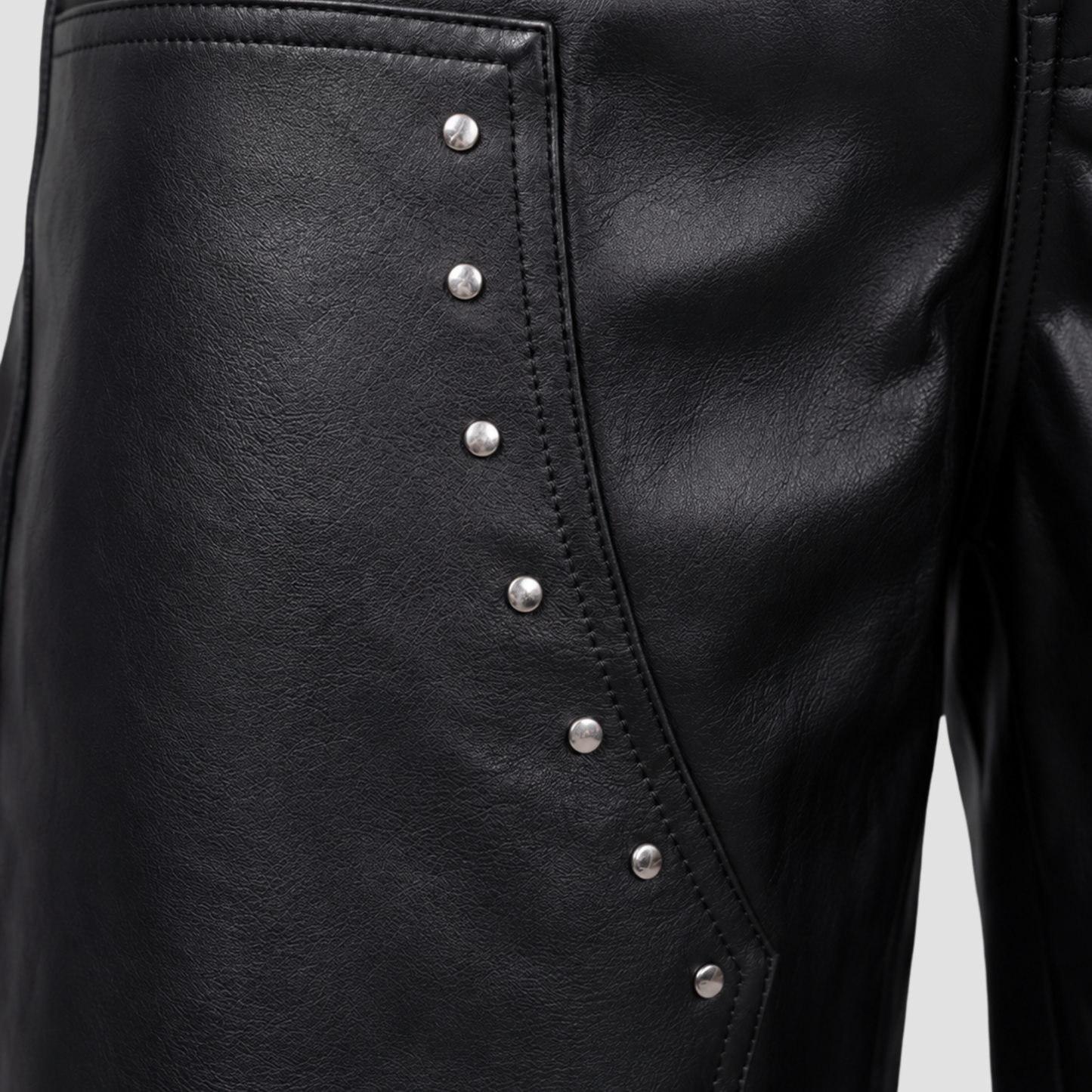 RIVET LEATHER SHORTS