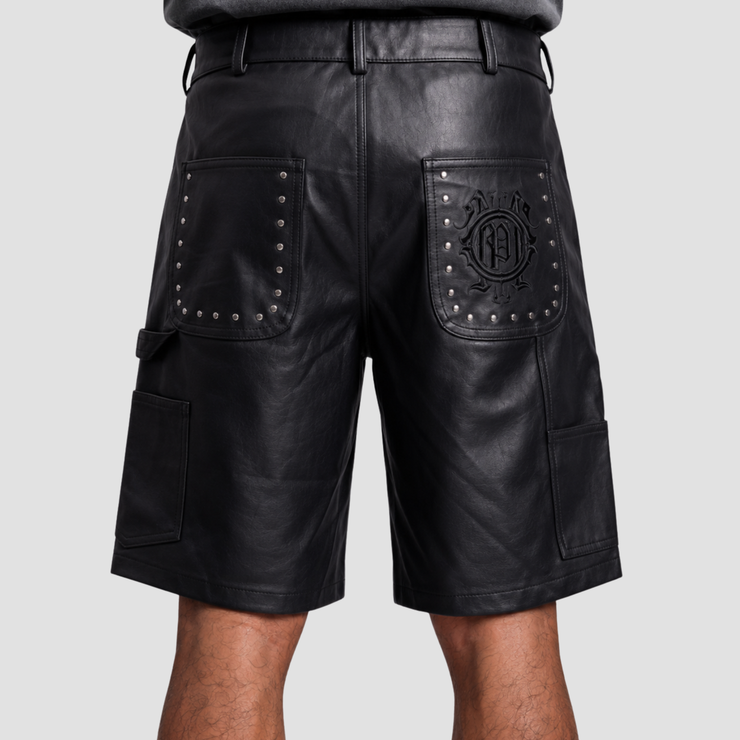 RIVET LEATHER SHORTS
